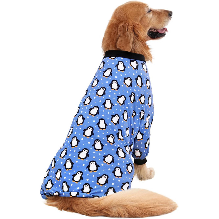 Піжама для собак HDE, комплект, легка, розміри M-3XL, з принтом пінгвіна, розмір M