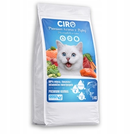 Сухий корм для котів Ciro з лососем та овочами, 5 кг