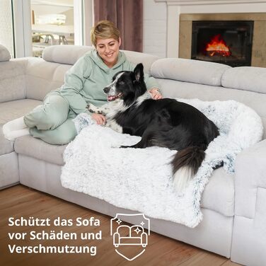 Крісло-ліжко для собак Amazinggirl: 100 x 85 см, м'яке, для маленьких, середніх та великих собак, захист дивану, кошик, лежанка