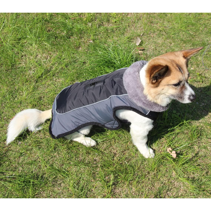 Водонепроникна тепла куртка для собак середнього розміру, бавовняна, чорного кольору, розмір L