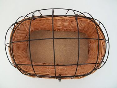 Велосипедний кошик для собак та котів, широкий з дерев'яним дном