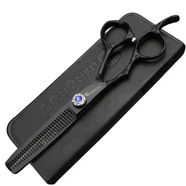 Професійні перукарські ножиці для стрижки лівші, 6 дюймів, 440C, розріджувальні ножиці