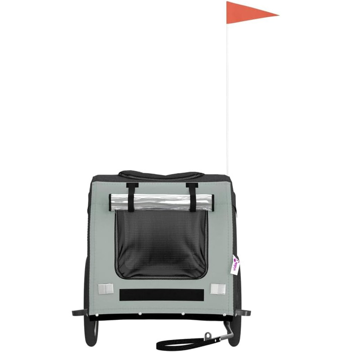 Festnight Причіп для велосипеда, переноска для собак, вантажний причіп для велосипеда, 45 кг, сірий та чорний, 69 x 133.5 x 73.5 см