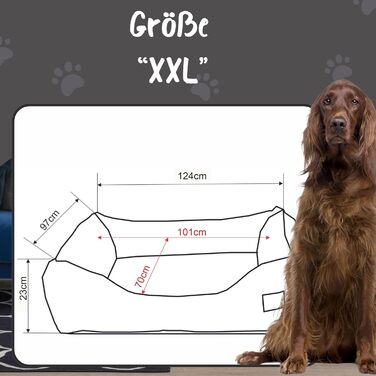 Ліжко для собак Golden Dog з піднятими бортиками, м'який лежак для собак та котів, супергеройський дизайн (XXL)