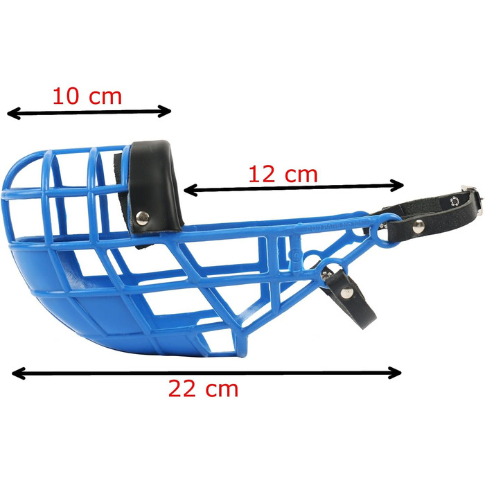 Нашийник-маска для грейхаундів (довгоносі) 101 Windhund – легкий, дихаючий, безпечний для прогулянок, ветеринара та захисту від отруєнь. Міцний та довговічний. Синій.