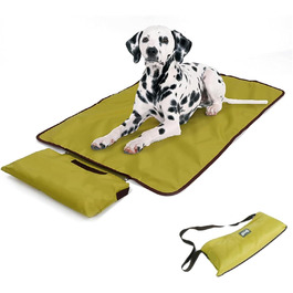 Водонепроникний килимок для собак Zjyufy, флісовий, для дому та вулиці, туристичний, складаний, для малих, середніх та великих собак, зелений