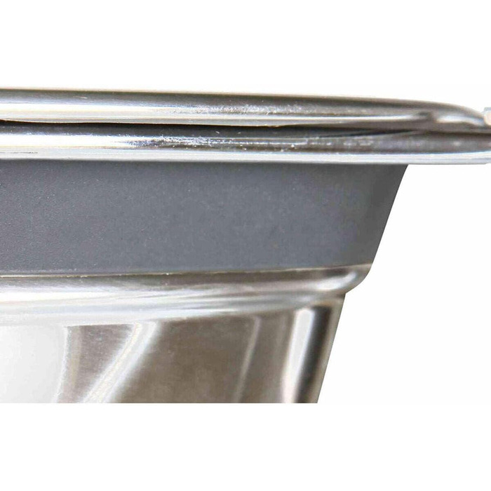 Набір мисок TRIXIE з захистом від перекидання, нержавіюча сталь, 2 шт по 1,5 л, сірий