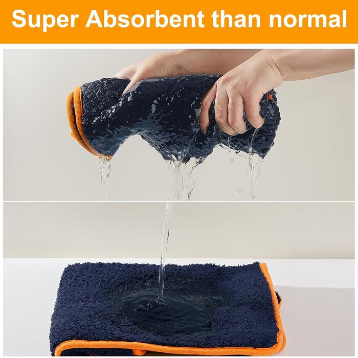 Рушник для собак Bienbee, XXL, швидковисихаючий, супер вбираючий, блакитний