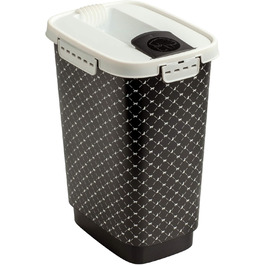 Контейнер для корму Rotho MyPet Cody 10л з кришкою та клапаном, BPA-free, антрацит/білий, 10л