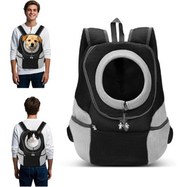 Рюкзак для собак та котів ALLSOPETS, XL, чорний – переноска для тварин для подорожей, вело- та мототуризму