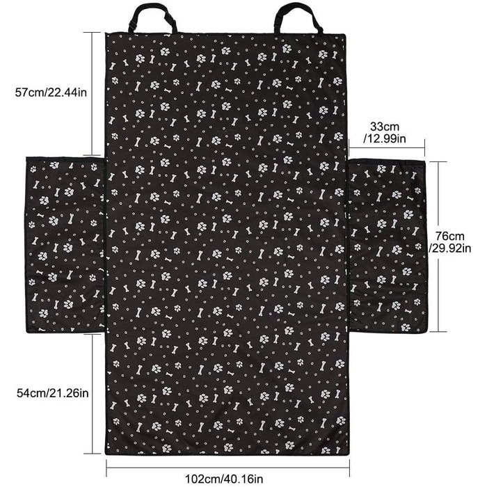 Захисна вологостійка підстилка для багажника авто з боковими захистами для собак (184x105x33 см, блакитна)