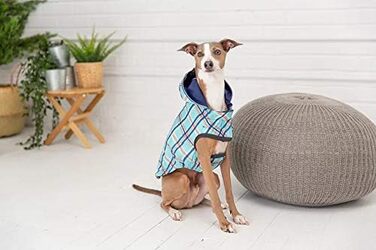 Дощовик для собак GF Pet ElastoFit, водонепроникний, розмір 4XL (довжина спини 38 см), зелений/темно-синій