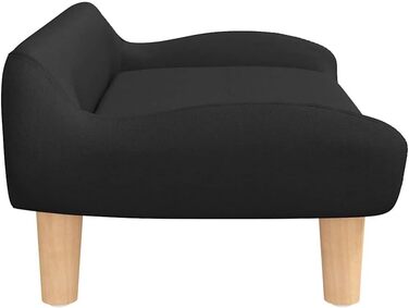 Ляжка для собак, м'яка подушка для собак, диван-софа для маленьких собак, лежанка для домашніх тварин, котяча лежанка, тканина (чорний)