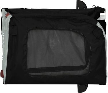 Festnight Причіп для велосипеда, переноска для собак, чорний та сірий (45 кг)