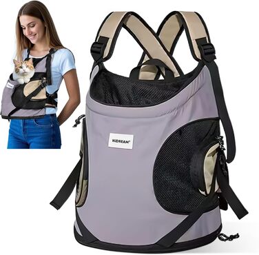 Рюкзак-переноска для собак та котів ALLSOPETS, рюкзак для тварин з інтегрованим ремінцем безпеки, ергономічний, дихаючий, для мотоцикла (блідо-ліловий)
