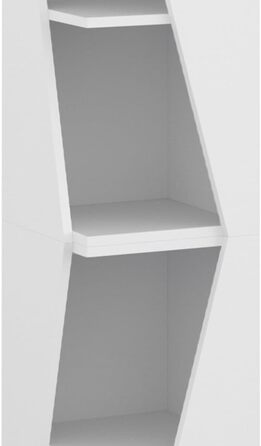 Пенал для ванної Vicco Benno, дуб, 31.6x70.5 см, з відкритими полицями, 2 шт, білий
