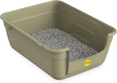 Набір для туалету котів Cat Centre з високим бортиком, без кришки, рожевий, 50 x 38,5 см (сірий)