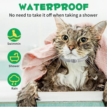 Нашийники для котів 4 шт. - 48 см - блакитні та помаранчеві (сірий)