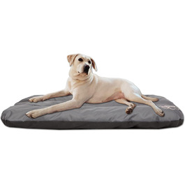 Лежак для собак millybo ECO 115x80x12 см, водостійкий, для малих, середніх і великих порід, сірий, м'який ортопедичний матрац для дому та вулиці