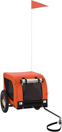 Festnight Причіп для велосипеда, переноска для собак, оранжевий. Вантажний причіп для велосипеда, переноска для собак, вантажопідйомність 30 кг, 124 x 53 x 53 см