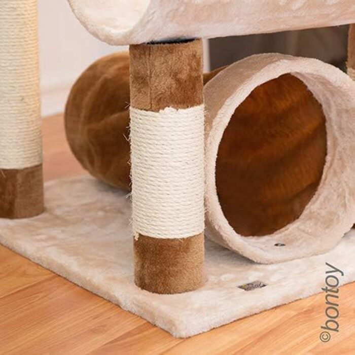 Котячий дряпак Linda 59x49,5x72 см із 9 см сизалевими стовпами, стійкий ігровий комплекс для котів
