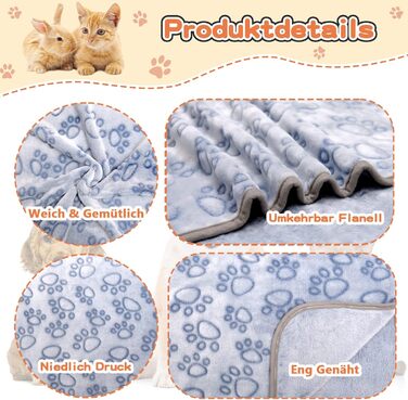 М'яка ковдра для собак та котів, 200x150 см, блакитна. Захист дивану, ковдра для подорожей.