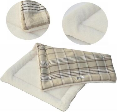 М'яка тепла ковдра для собак та котів Nanook XL, 70x45 см, бежева, washable