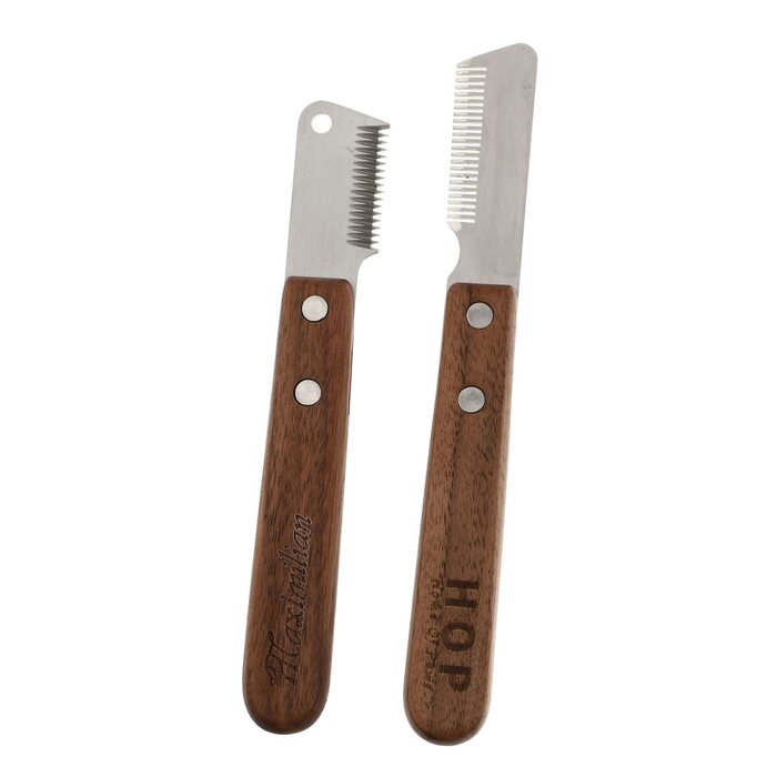 Видалення шерсті для собак: щітка-трімер з 2 металевими щітками для видалення підшерстка та відмерлого волосся