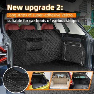 Захист для багажника автомобіля KYG для собак з неслизьким дном, захистом бокових панелей та краю завантаження, універсальний килимок для багажника, ковдра для собак в авто, водонепроникний та стійкий до подряпин 195 * 105 см (потовщений + 1 кишеня)
