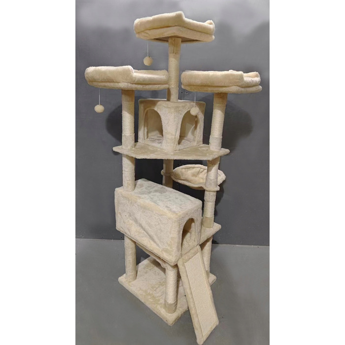 Низька дряпалка, висока дряпалка, лежанка та килимки-дряпалки