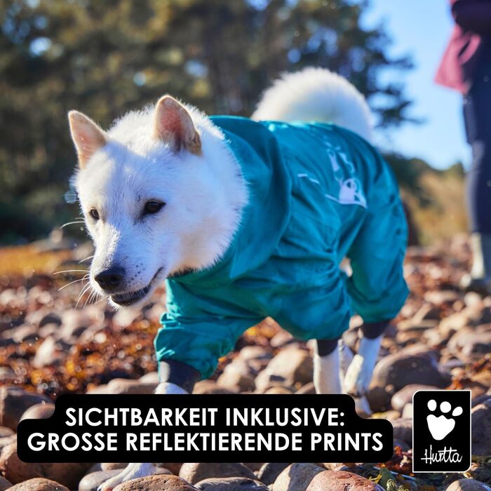 Дощовик для собак Hurtta Mudventure Overall ECO, Peacock-Türkis (30S)
