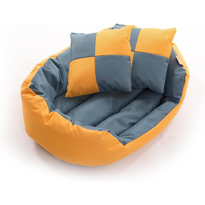 Килимок для собак та котів ESTEXO: м'яке ліжко-кошик з антиковзким покриттям, 65x50x20 см, бежевий