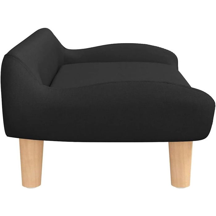 Ляжка для собак, м'яка подушка для собак, диван-софа для маленьких собак, лежанка для домашніх тварин, котяча лежанка, тканина (чорний)