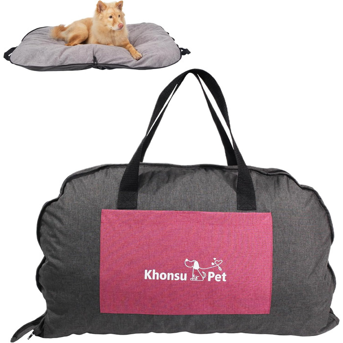 Водонепроникний килимок для собак на дачу, кемпінг та подорожі. Знімний підкладковий шар, легко миється. Розмір L, колір: сірий льон.