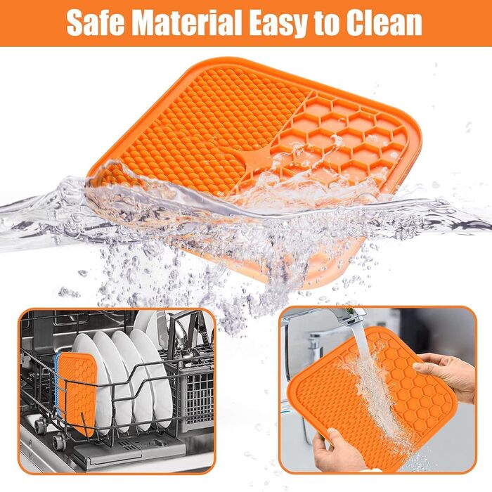 Лежанка-іграшка для собак AiQInu з присосками (2 шт.) з лопаткою, повільна годівниця, килимок для купання та грумінгу