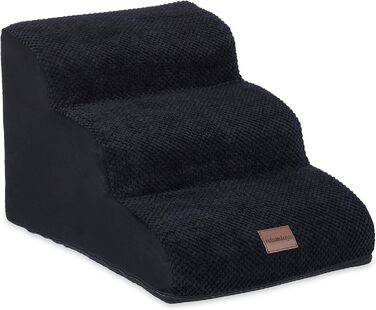 Східці для собак та котів Relaxdays, 3 сходинки, чорного кольору, розмір 33 x 41 x 54 см