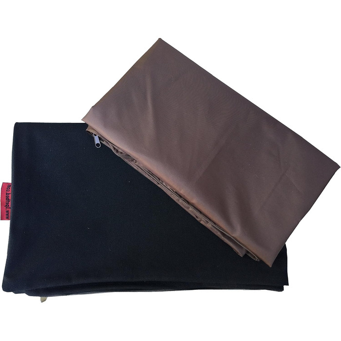 Лежанка для собак з Memory Foam, водонепроникний вкладиш, знімна наволочка - 2 розміри, 12 кольорів, чорний Canvas (середній, 34'X27'X3')