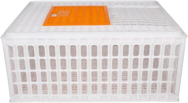 Beeketal GBB-1 ящик для транспортування птиці та дрібних тварин із міцного пластику, з розсувними дверцятами та ручками, 73x54x32 см