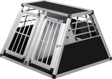 Транспортний бокс для собак Transportbox N73 з алюмінію, 92x93x63 см, з перегородкою та аварійним виходом