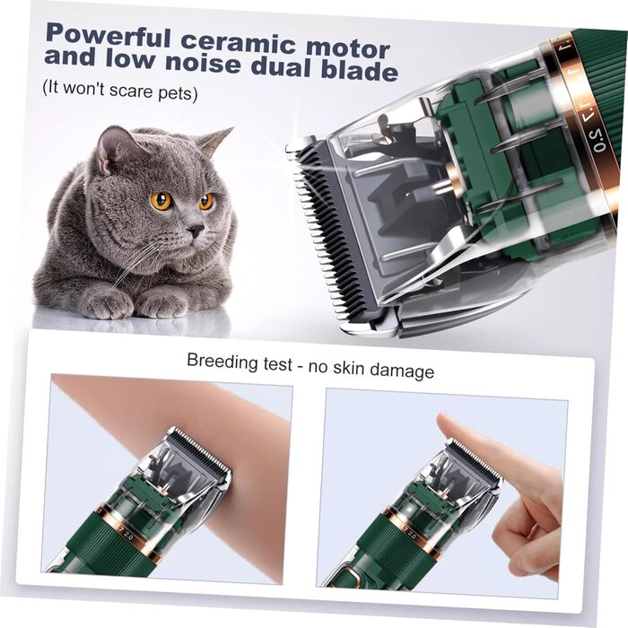 Набір для грумінгу домашніх тварин Kisangel: бездротова машинка для стрижки собак та котів з LCD-дисплеєм, миється, акумуляторна