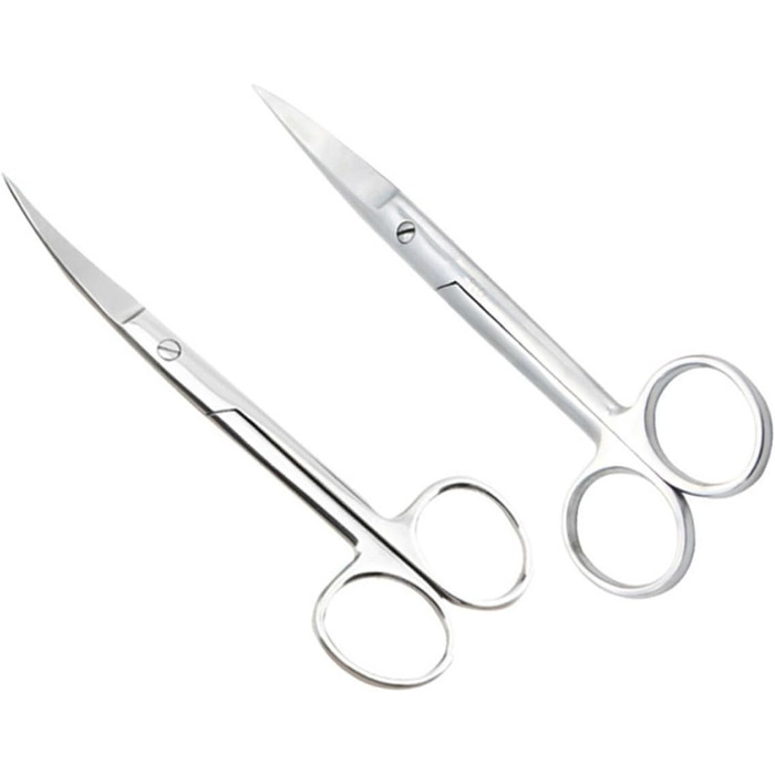 Професійні ножиці для грумінгу тварин VICASKY (2 шт.) з нержавіючої сталі, прямі та вигнуті кінчики, для салонів та дому