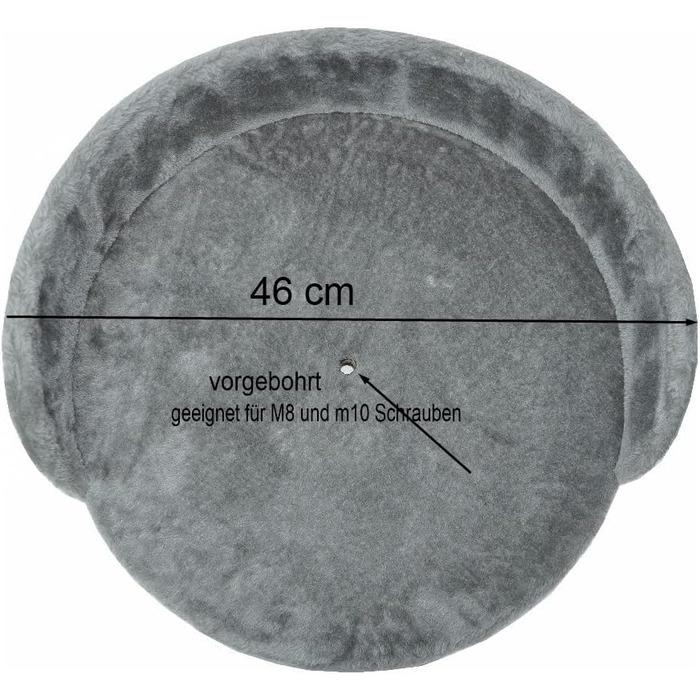 Котячий будиночок-лежанка Nanook Kratzbaum Liegeplatz Top для великих котів, XXL, діаметр 46 см, світло-сірий