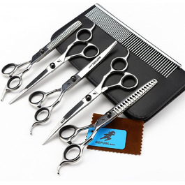 Набір професійних ножиць для грумінгу собак 7.0 дюймів (5 шт.), з нержавіючої сталі, для довгої та короткої шерсті, гострі та довговічні