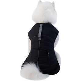 Зимова куртка для собак - тепла ізольована верхня частина тіла з м'якого флісу, вітронепроникний комплект одягу для собак середніх розмірів для прогулянок у холодну погоду (M)