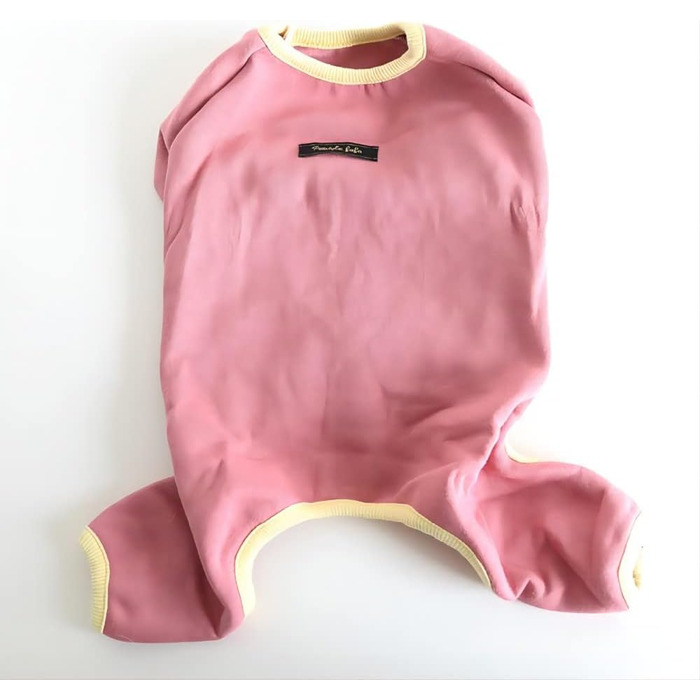 Піжама-комбінезон для собак YRRYGMN: теплий, м'який, для Французького бульдога, цуценят, маленьких та середніх собак (Темно-зелений, X-Large) (Темно-рожевий, XS)