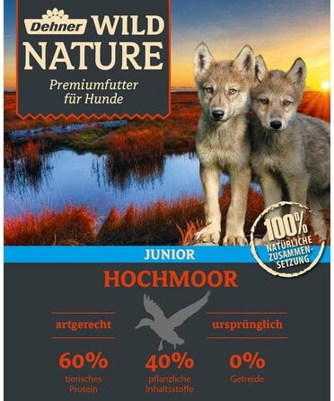 Сухий корм для дорослих собак Dehner Wild Nature Gebirgssee з лососем та куркою, беззерновий та без цукру, 4 кг