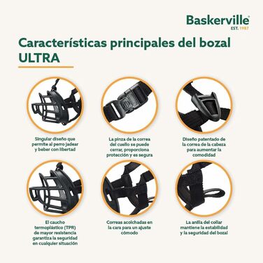 Повідець-намордник Baskerville Ultra №4 для середніх і великих собак, патентований, дозволяє пити, їсти та дихати, запобігає укусам і підбору їжі