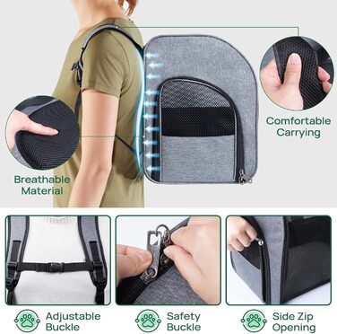 Транспортна сумка-рюкзак для котів та собак, переноска для тварин з вентиляцією, складаний рюкзак для домашніх улюбленців