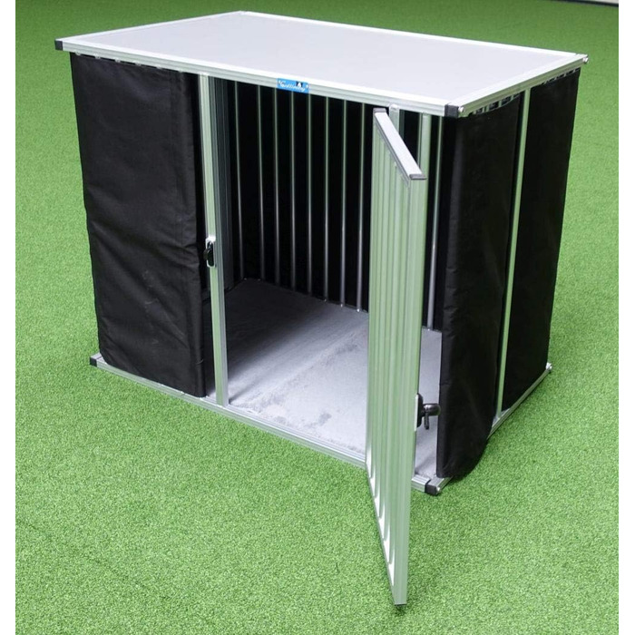 Металева клітка для собак Callieway ALU DOGBOX, XXL, 2 двері, вертикальні прути, для дому та офісу