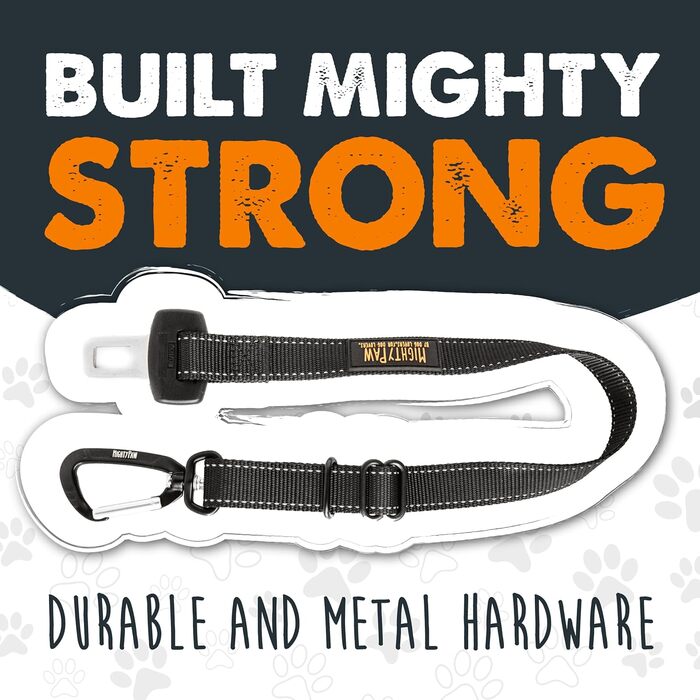 Автогурт для собак Mighty Paw: регульований, для маленьких та великих собак, безпечний, з пряжкою, для цуценят